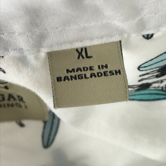 Haggar Clothing Button Up Surfer Print Shirt Men's XL Short Sleeve Casual Summer - Picture 9 of 10